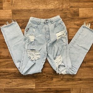 Womens distressed jeans